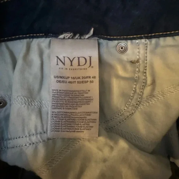 NYDJ Marilyn Straight Jeans Size 16 - Picture 7 of 10